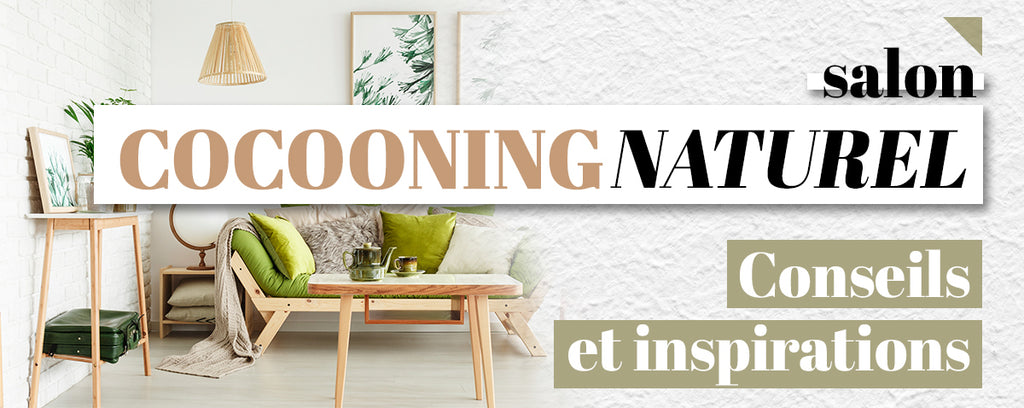 salon cocooning naturel vert et bois