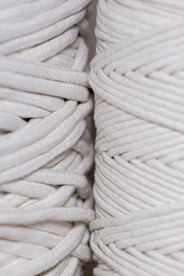 Bobines de corde à macramé tressées 5 m et 8 mm beige