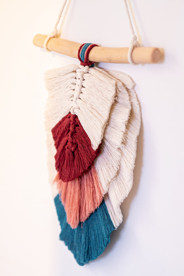 Kit Plumes Tricolores bois flotté