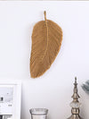 feuille macramé décoration murale couleur ocre