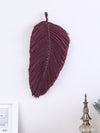 feuille macramé décoration murale couleur bordeaux