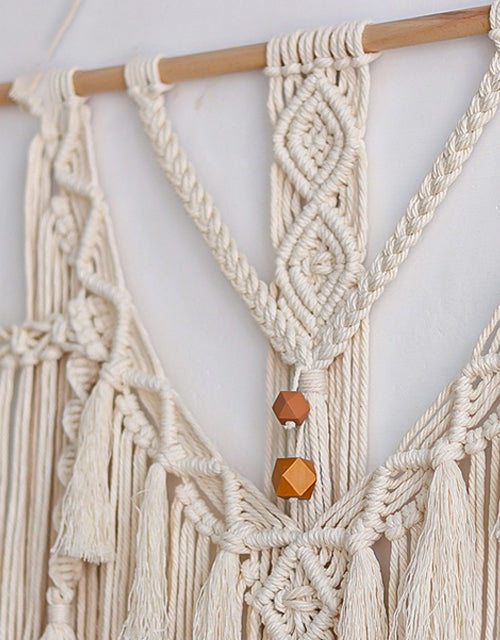 macramé suspension murale à perles