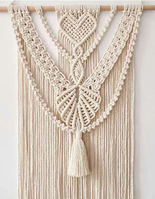 zoom sur ornement mural macramé