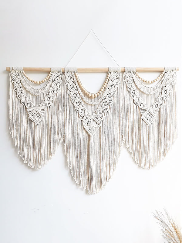 Décoration Murale Macramé Style Safari | Tissage Main Coton & Bois | Ambiance Bohème Et Naturelle Décoration Murale Chambre Décoration Murale Macramé Style Safari | Tissage Main Coton & Bois | Ambiance Bohème Et Naturelle Décoration Murale Chambre