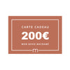 carte cadeau 200€