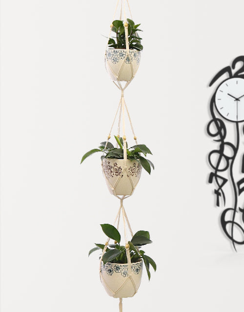 Support de pot de fleurs,cintre de plante de jute de macrame, support de  pot de fleur de boho, plein air intérieur : par creations_dana